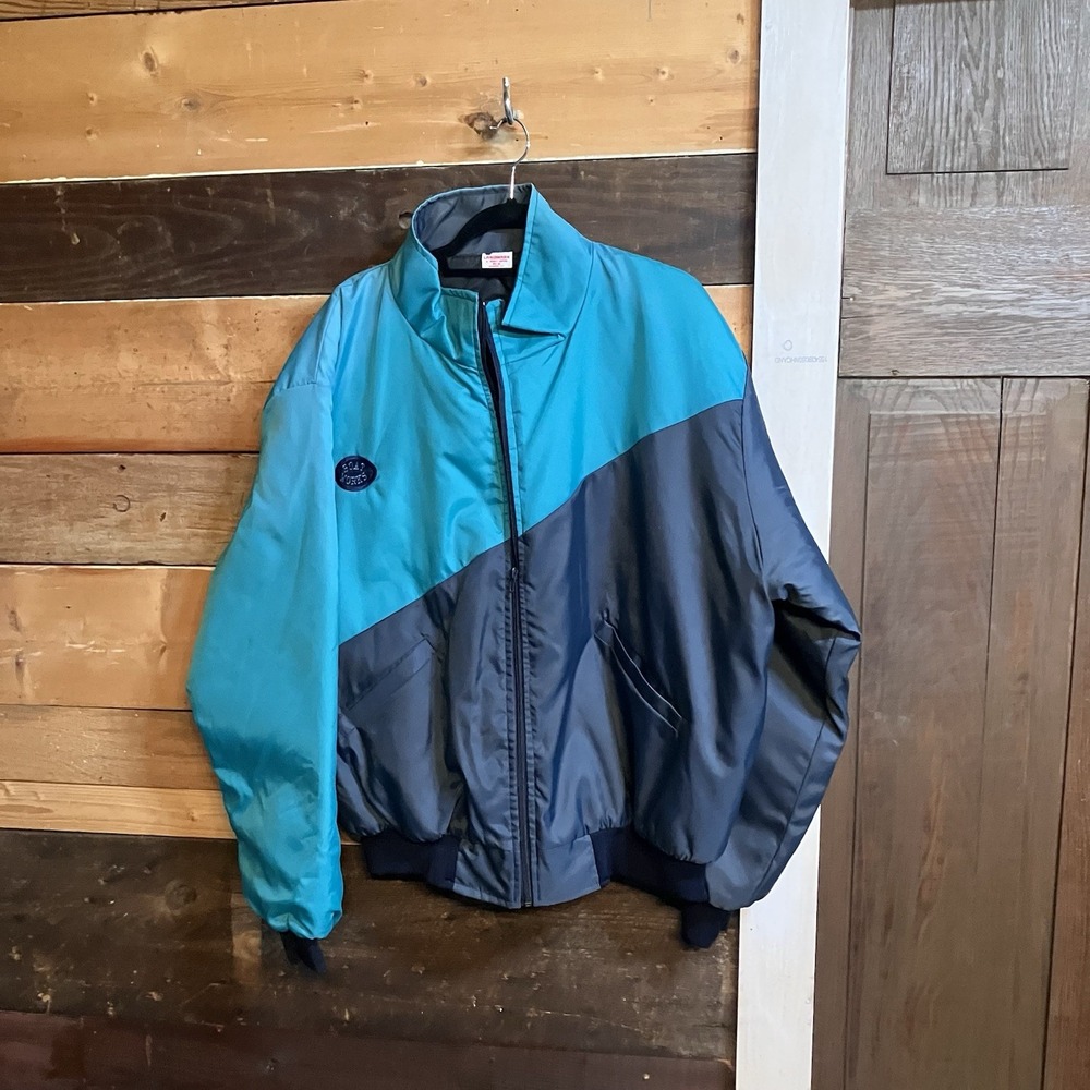 Vtg Landmark Jacket Men's Full Zippered Size XL Boat Works